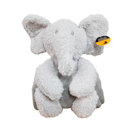 Elephant-Fluffy Blanket Toy-Plain